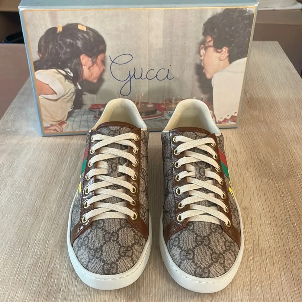 Gucci Ace Supreme Fake/Not Fake Sneakers - 37.5 - Picture 4 of 9